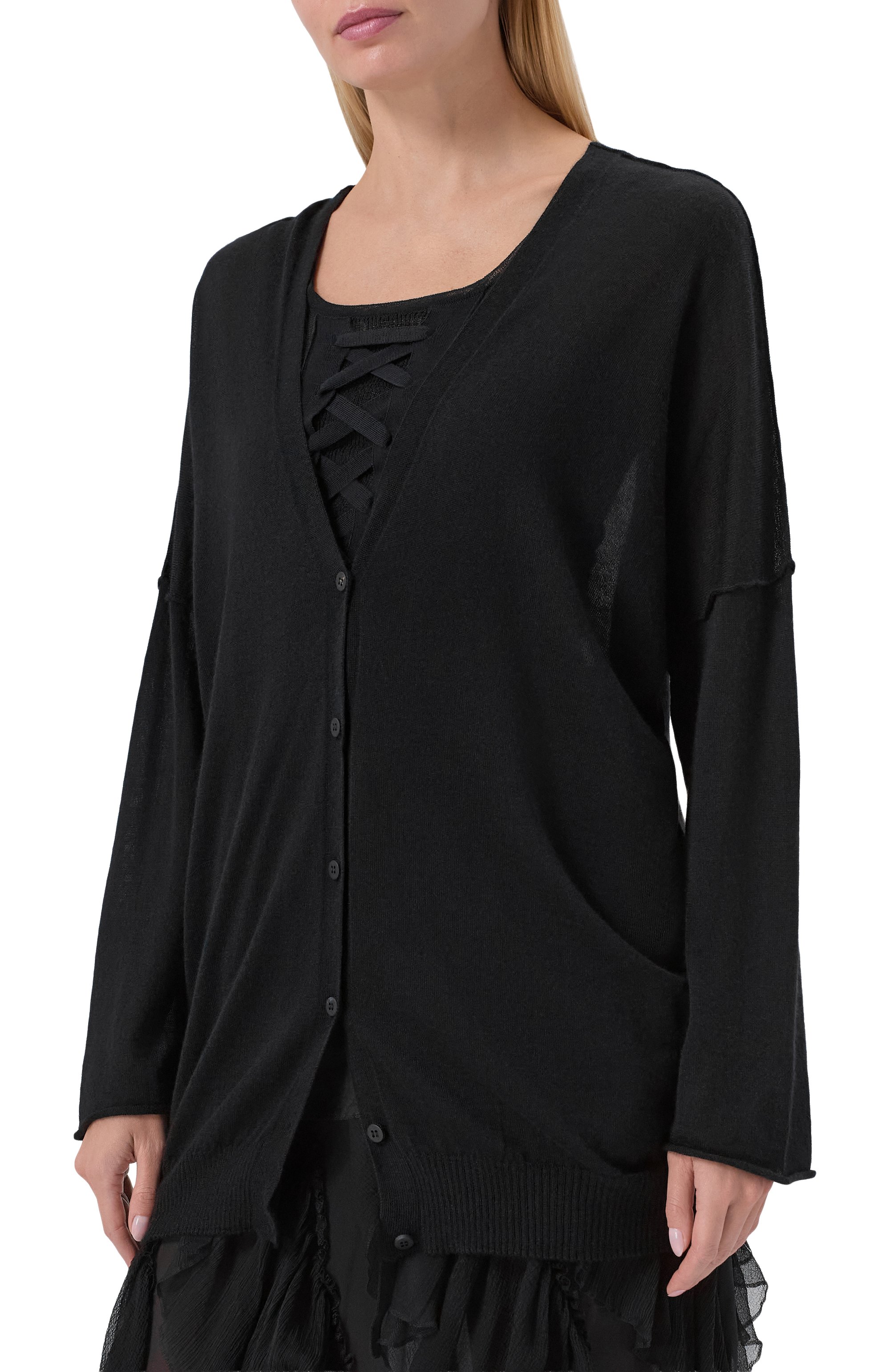 Кардиган из кашемира и шелка ISABEL BENENATO, арт. DK922S26, фото 3