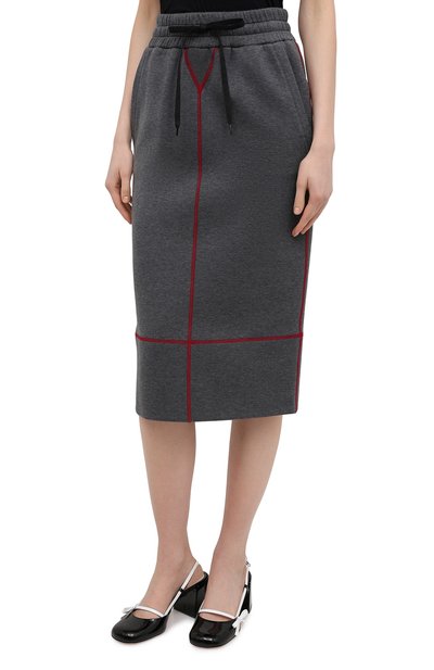 Хлопковая юбка MIU MIU, арт. MJD175-1QHY-F0480, фото 3