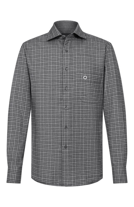 Рубашка из хлопка и кашемира Stefano Ricci MC007960/R3064 Серый MC007960/R3064