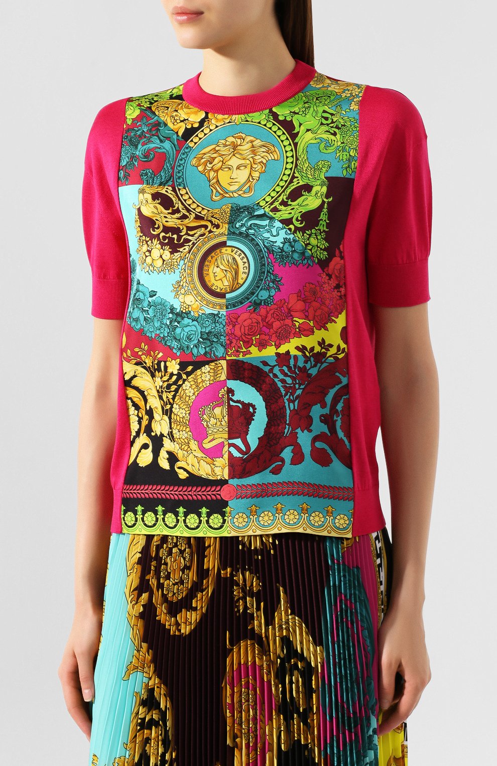 Пуловер из смеси шелка и хлопка VERSACE, арт. A83784/A230373, фото 3