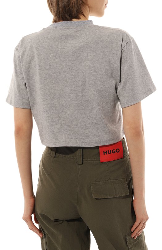 Хлопковая футболка GCDS Серый, фото 4