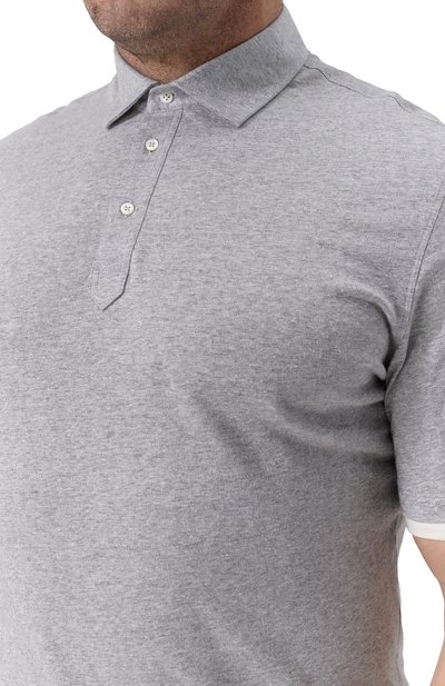 Поло изо льна и хлопка BRUNELLO CUCINELLI, арт. MW8353966, фото 5