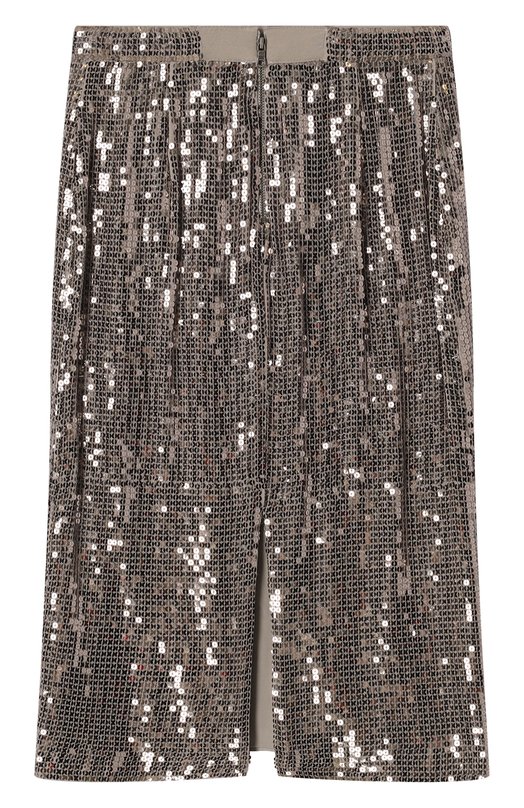 Юбка из вискозы с отделкой пайетками Alice + Olivia Серебряный, фото 2