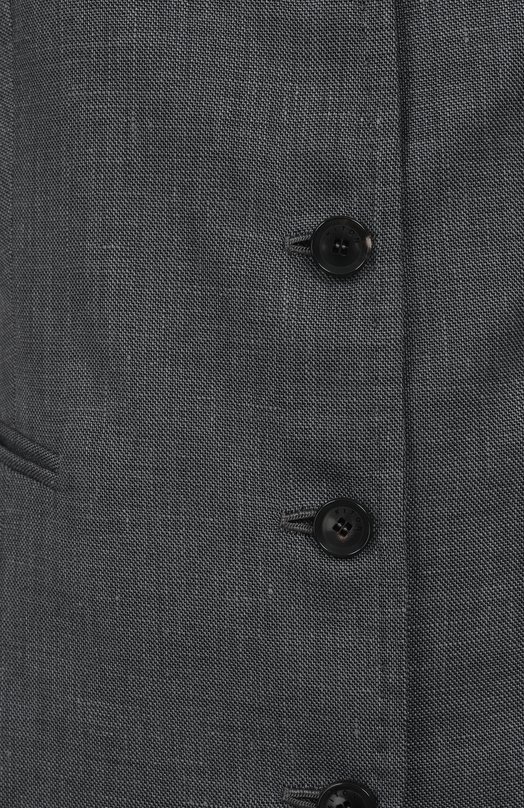 Жилет изо льна и шерсти Kiton D47456K0603E03 Серый  D47456K0603E03 Фото 6