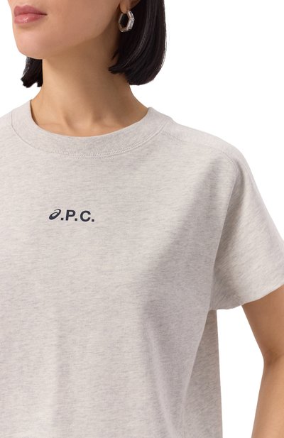 Хлопковая футболка a.p.c. x asics A.P.C., арт. C0EAV-F26454, фото 5