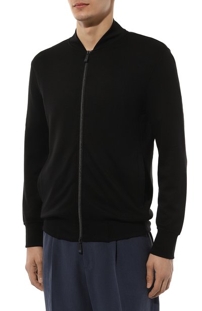 Кардиган из вискозы KITON черного цвета по цене 94150 руб., арт. UMM048004, фото 3 Кардиган из вискозы KITON, арт. UMM048004, фото 3