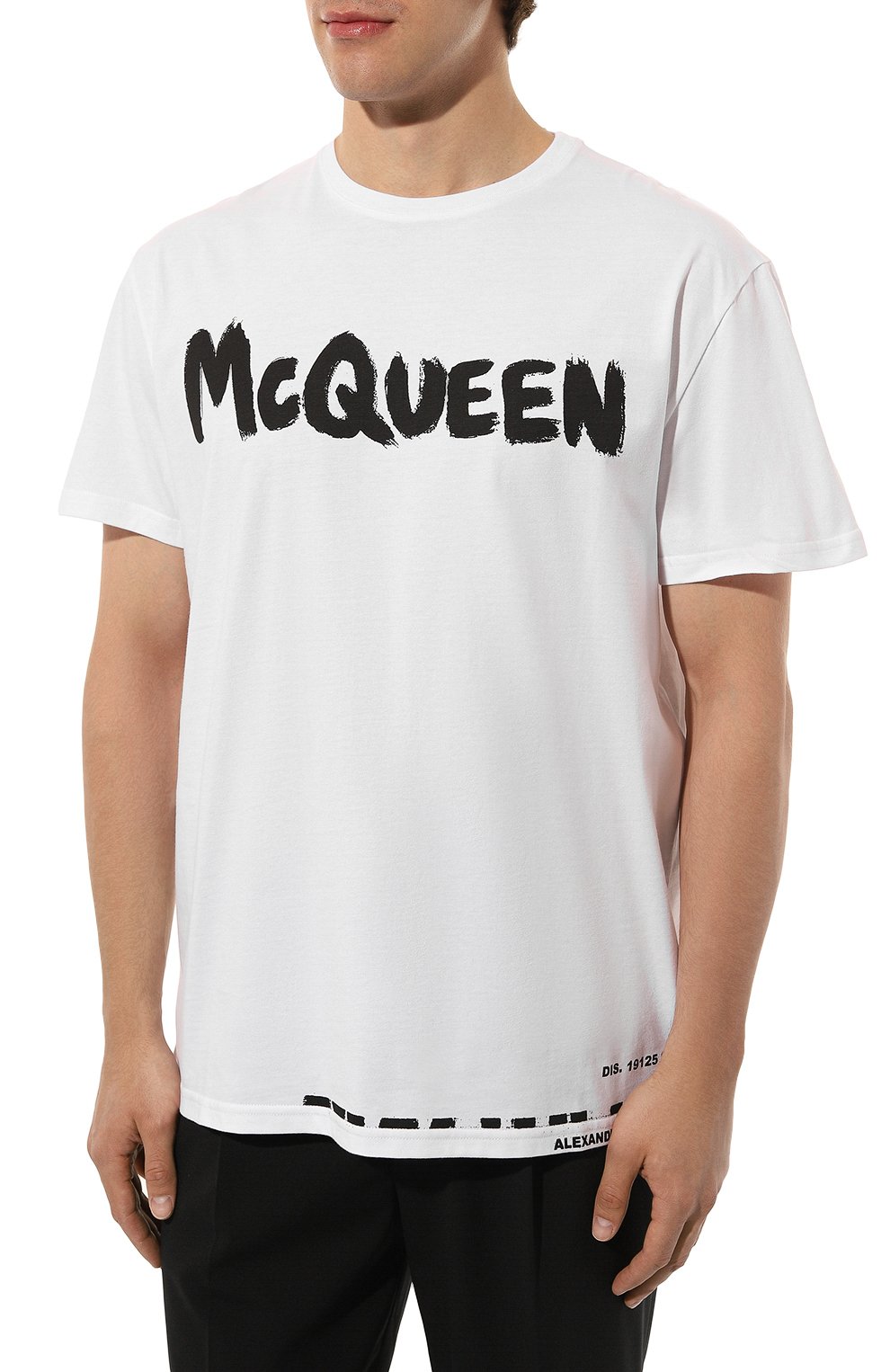 Хлопковая футболка ALEXANDER MCQUEEN, арт. 622104QTZ57, фото 3