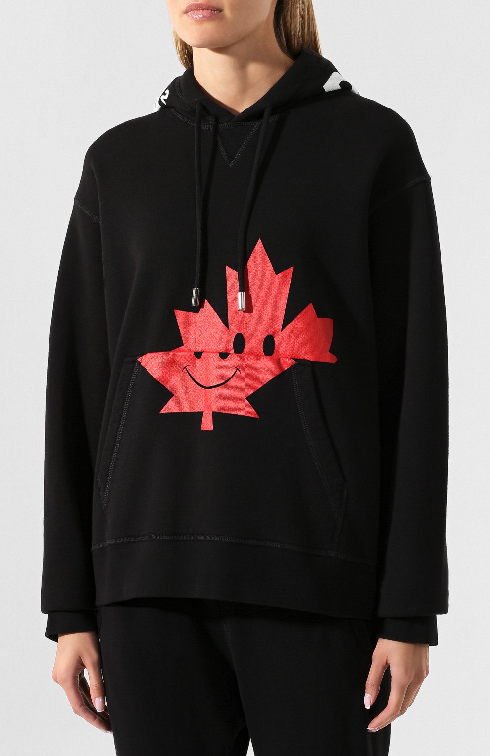 Хлопковое худи DSQUARED2 черного цвета по цене 28400 руб., арт. S75GU0229/S25042, фото 3 Хлопковое худи DSQUARED2, арт. S75GU0229/S25042, фото 3