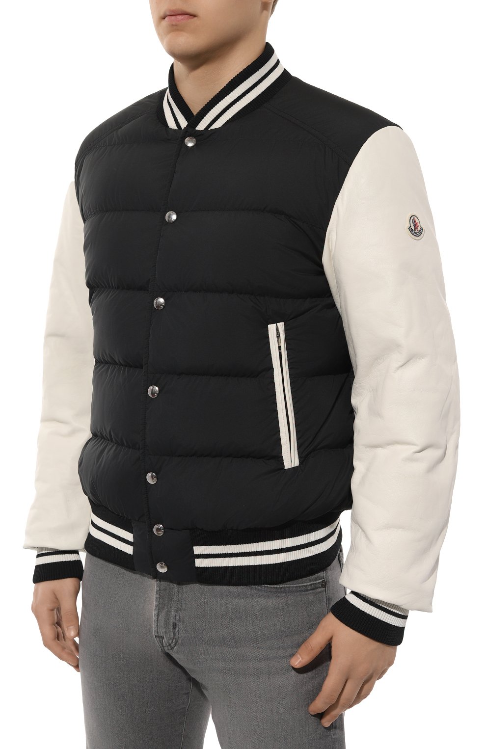 Пуховый бомбер ventoux MONCLER черного цвета по цене 225500 руб., арт. 1A001-91-54A81, фото 3 Пуховый бомбер ventoux MONCLER, арт. 1A001-91-54A81, фото 3