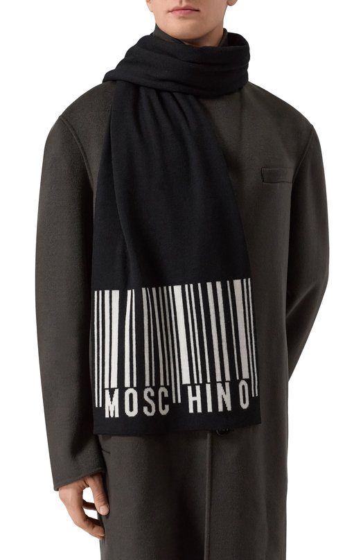 Шерстяной шарф Moschino 50352/M5865 Чёрный  50352/M5865 Фото 2