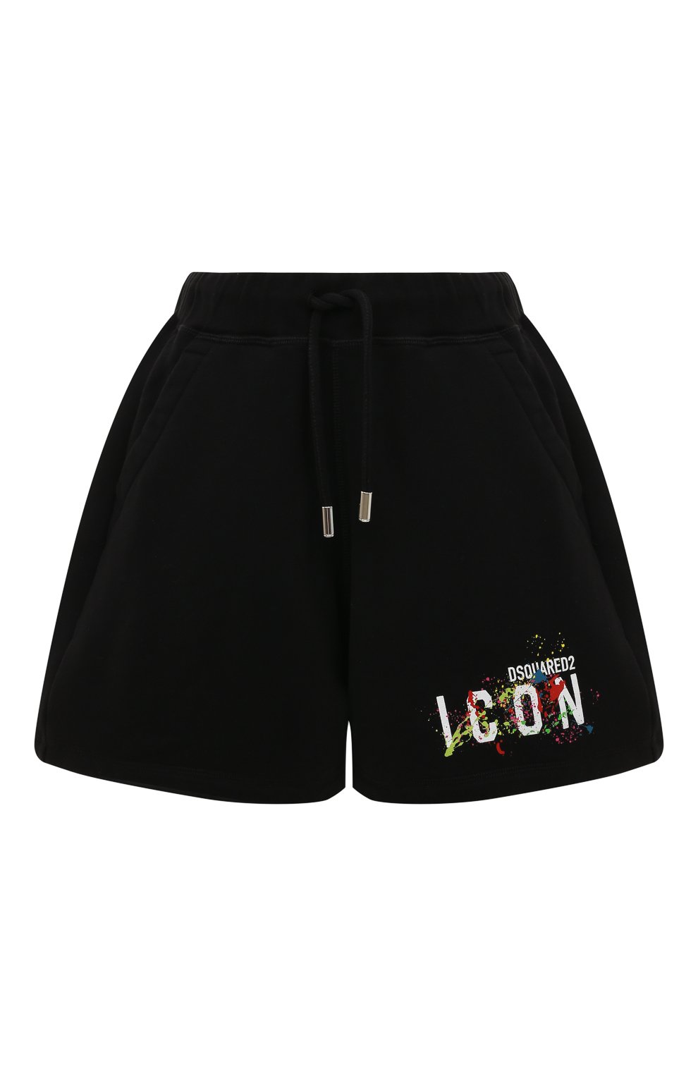 Хлопковые шорты DSQUARED2 черного цвета по цене 42250 руб., арт. S80MU0021/S25516, фото 1 Хлопковые шорты DSQUARED2, арт. S80MU0021/S25516, фото 1