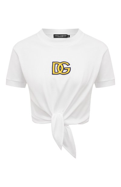 Женская хлопковая футболка DOLCE & GABBANA, арт. F8R48Z/G7E0F