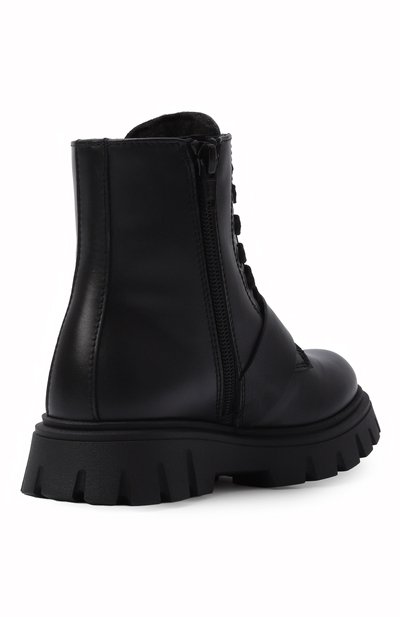 Кожаные ботинки MSGM KIDS черного цвета по цене 37400 руб., арт. 84005/VAR2_001, фото 3 Кожаные ботинки MSGM KIDS, арт. 84005/VAR2_001, фото 3
