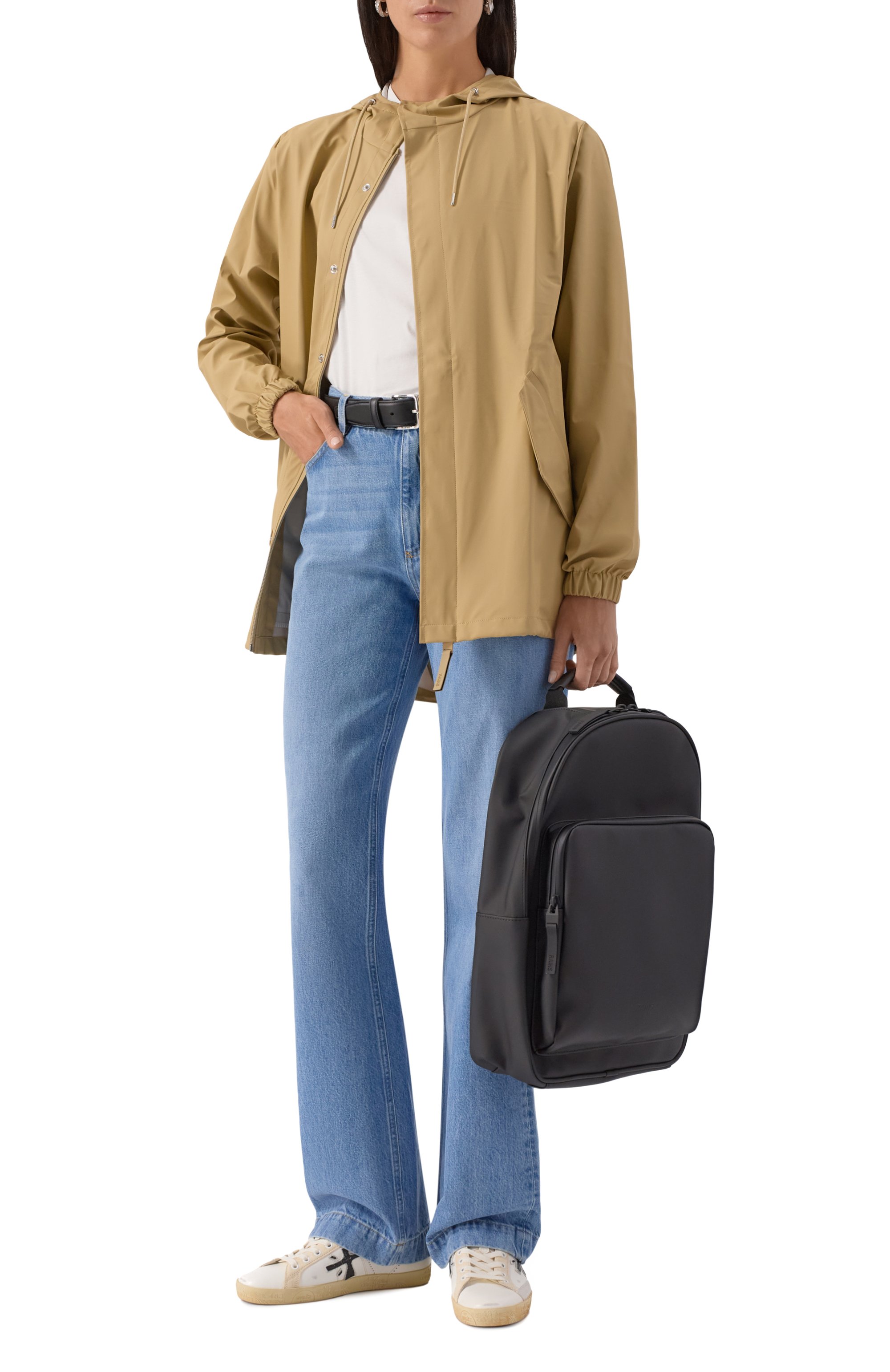 Плащ RAINS бежевого цвета по цене 17550 руб., арт. RA18010, фото 6 Плащ RAINS, арт. RA18010, фото 6