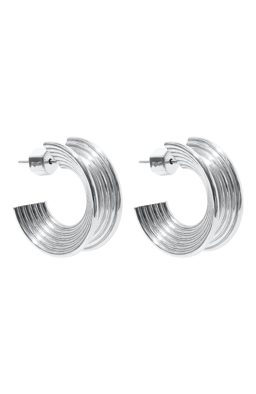 Серьги-кольца stealing beauty CAVIAR JEWELLERY серебряного цвета по цене 16500 руб., арт. SB001, фото 3 Серьги-кольца stealing beauty CAVIAR JEWELLERY, арт. SB001, фото 3