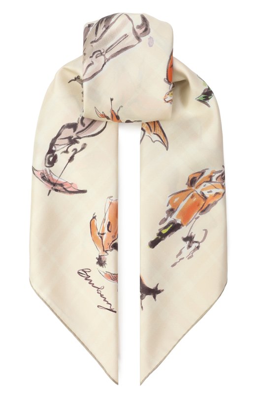 Шелковый платок Burberry 8113050 Кремовый 8113050