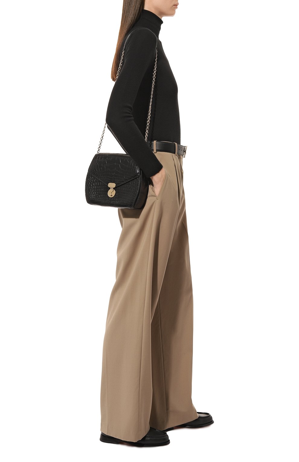 Сумка из кожи крокодила GIORGIO ARMANI, арт. Y1B015/YP52A, фото 7