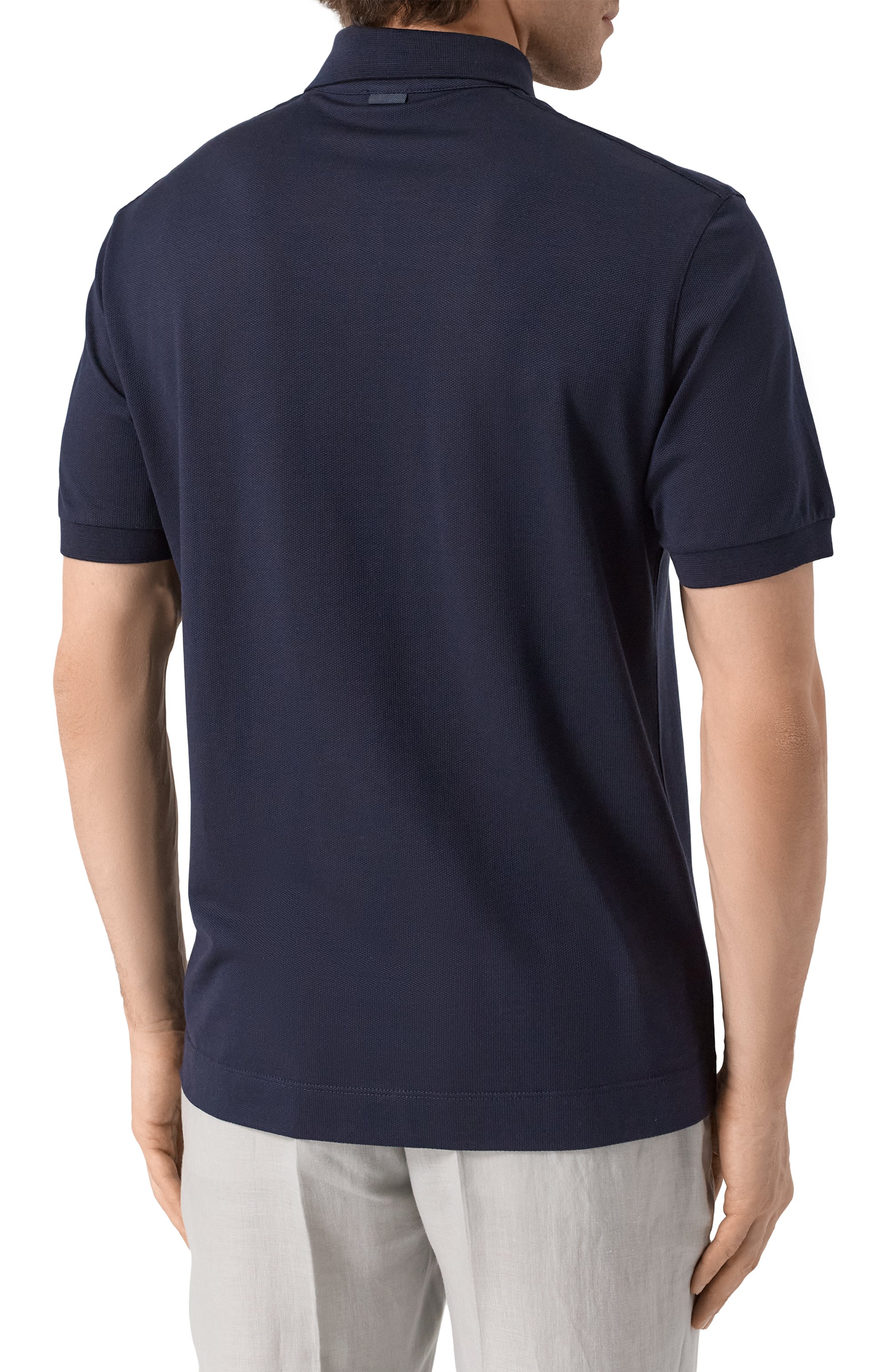 Поло из хлопка и шелка ZEGNA, арт. F786/UF341A9, фото 4