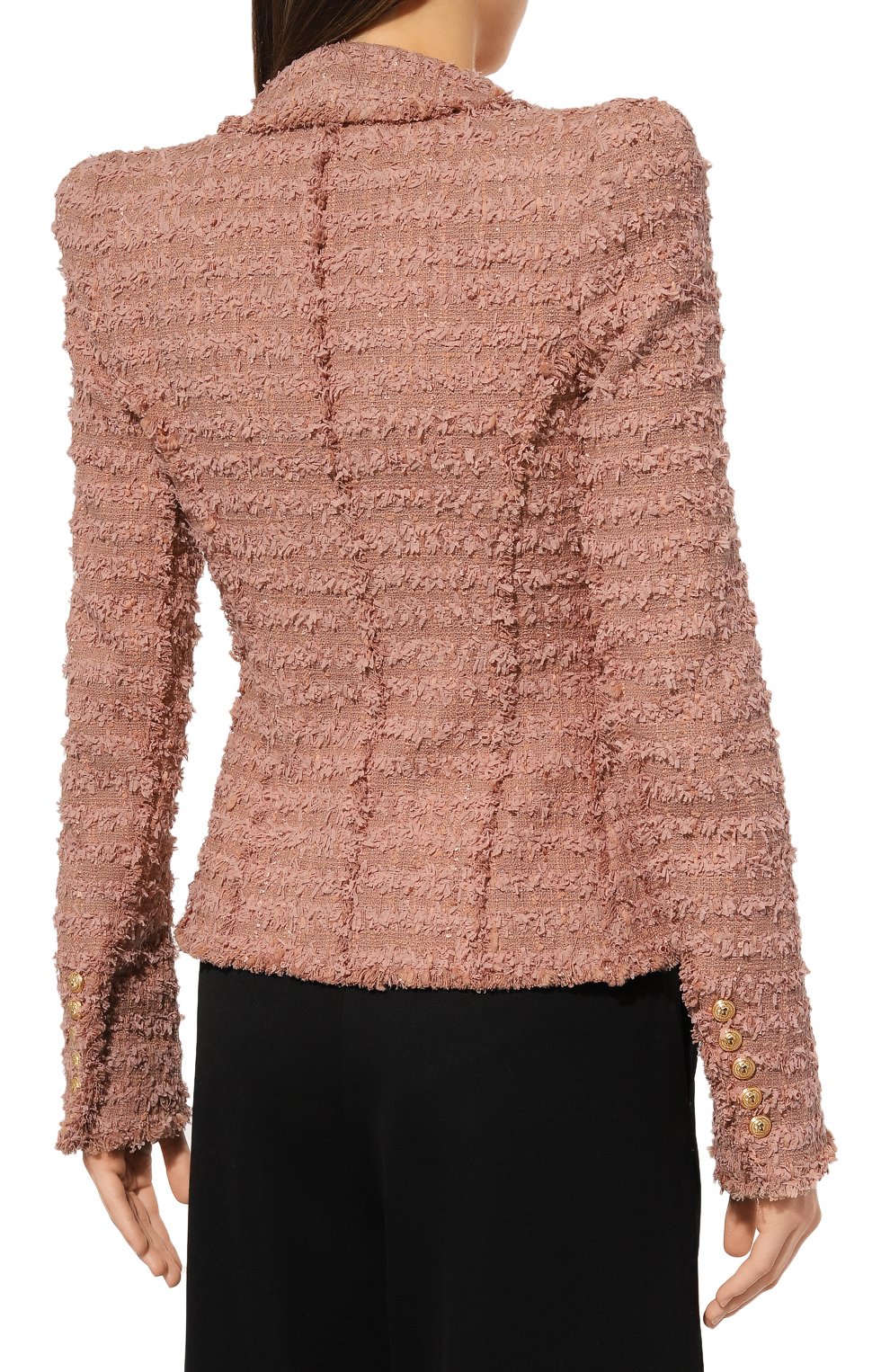 Жакет BALMAIN темно-розового цвета по цене 276000 руб., арт. AF1SI207XE36, фото 4 Жакет BALMAIN, арт. AF1SI207XE36, фото 4