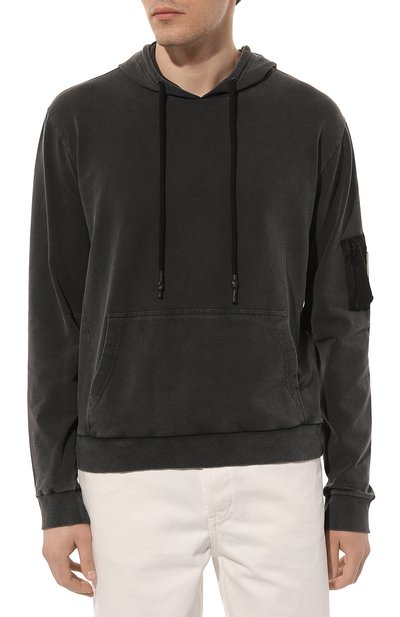 Хлопковое худи RELIGION серого цвета по цене 9555 руб., арт. 12TREW28, фото 3 Хлопковое худи RELIGION, арт. 12TREW28, фото 3