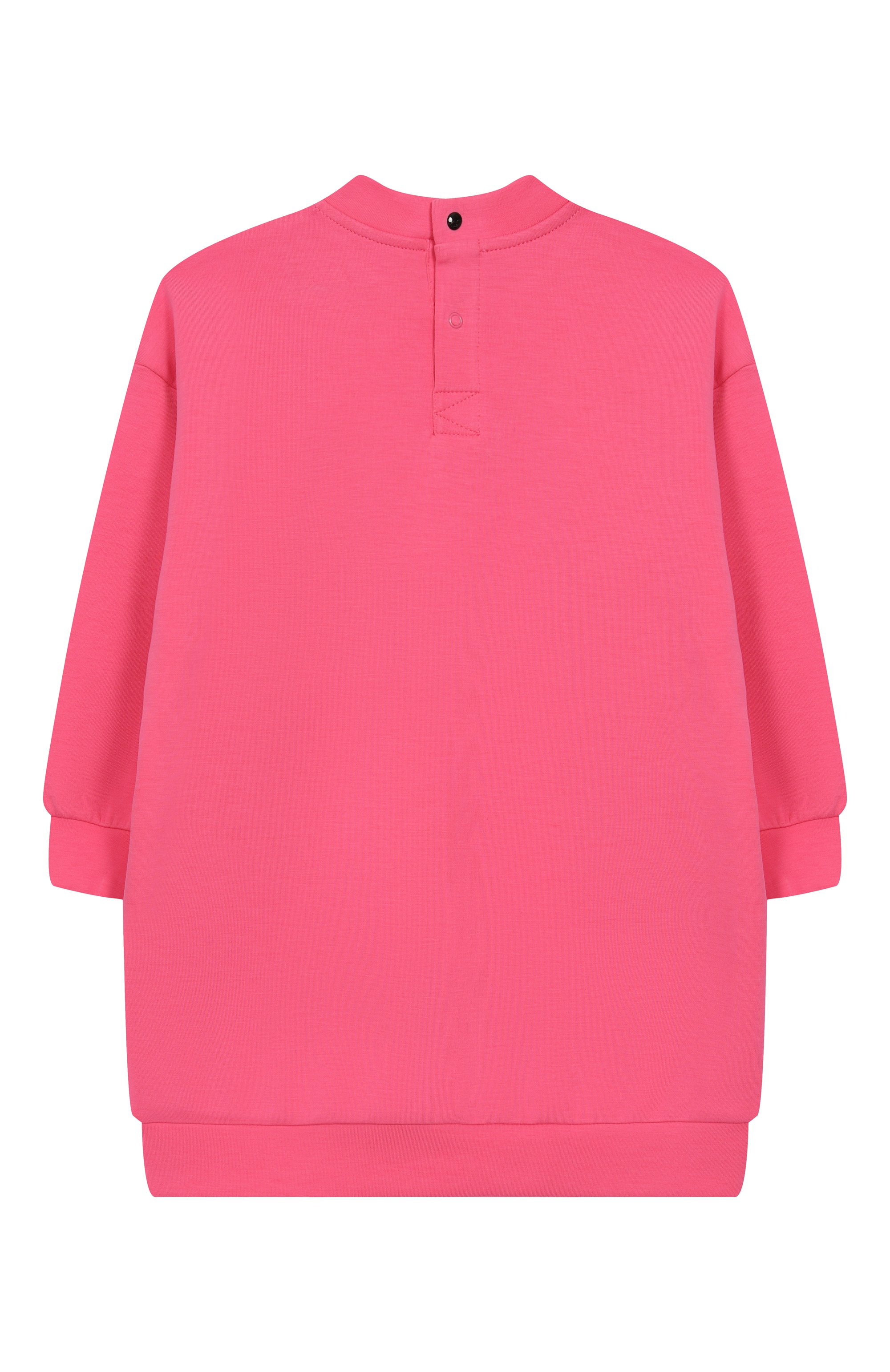 Хлопковое платье KARL LAGERFELD KIDS розового цвета по цене 12400 руб., арт. Z30657, фото 2 Хлопковое платье KARL LAGERFELD KIDS, арт. Z30657, фото 2