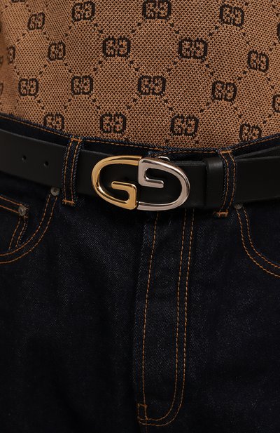 Кожаный ремень GUCCI черного цвета по цене 66850 руб., арт. 758614/CVE0G, фото 2 Кожаный ремень GUCCI, арт. 758614/CVE0G, фото 2