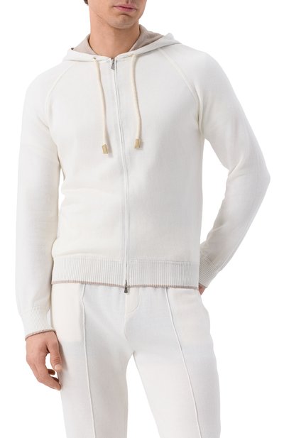 Кардиган из хлопка и кашемира GRAN SASSO белого цвета по цене 49950 руб., арт. 57190/23202, фото 3 Кардиган из хлопка и кашемира GRAN SASSO, арт. 57190/23202, фото 3