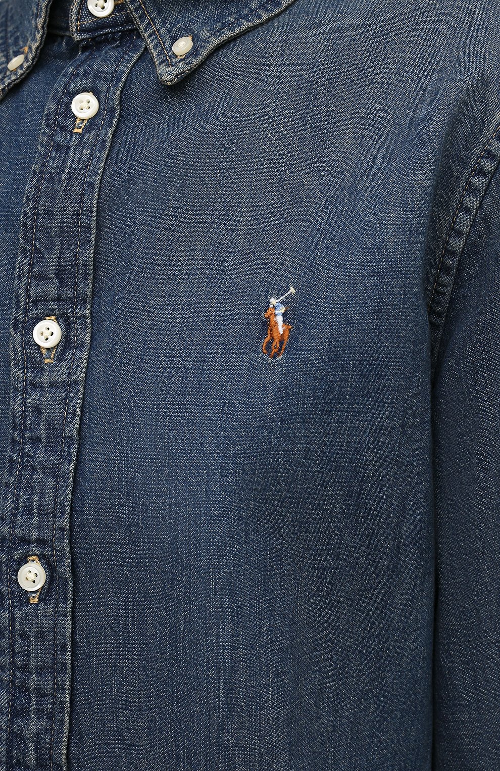 Джинсовая рубашка POLO RALPH LAUREN синего цвета по цене 16350 руб., арт. 211594681, фото 5 Джинсовая рубашка POLO RALPH LAUREN, арт. 211594681, фото 5