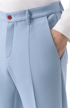 Мужские брюки KITON голубого цвета, арт. UW2131V0852F02 | Фото 5 (Материал сплава: Проставлено; Драгоценные камни: Проставлено; Длина (брюки, джинсы): Стандартные; Случай: Повседневный; Стили: Кэжуэл; Материал внешний: Синтетический материал)
