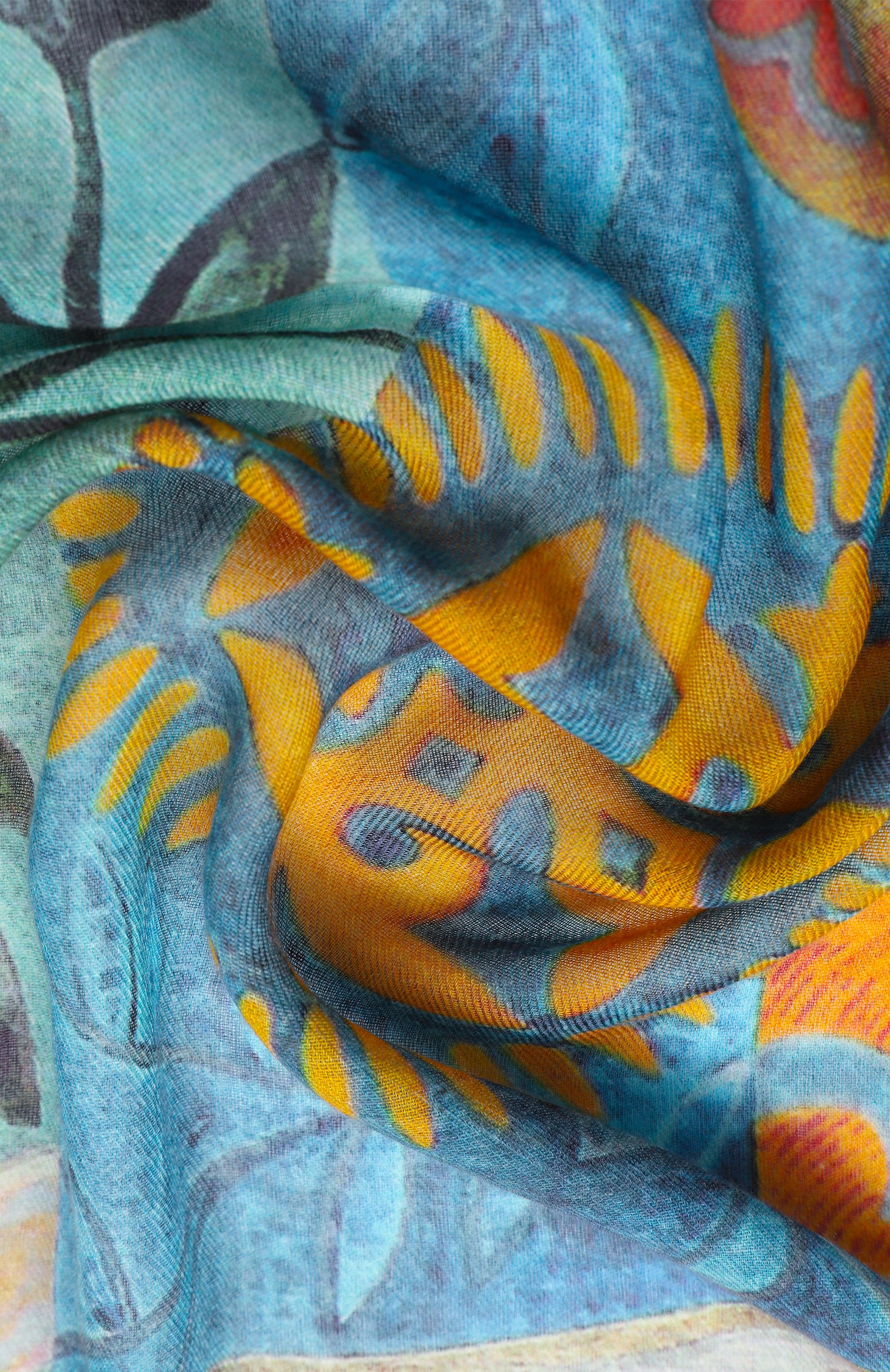 Шаль праздник весны из кашемира и шерсти GOURJI, арт. 91150255/442191117, фото 3