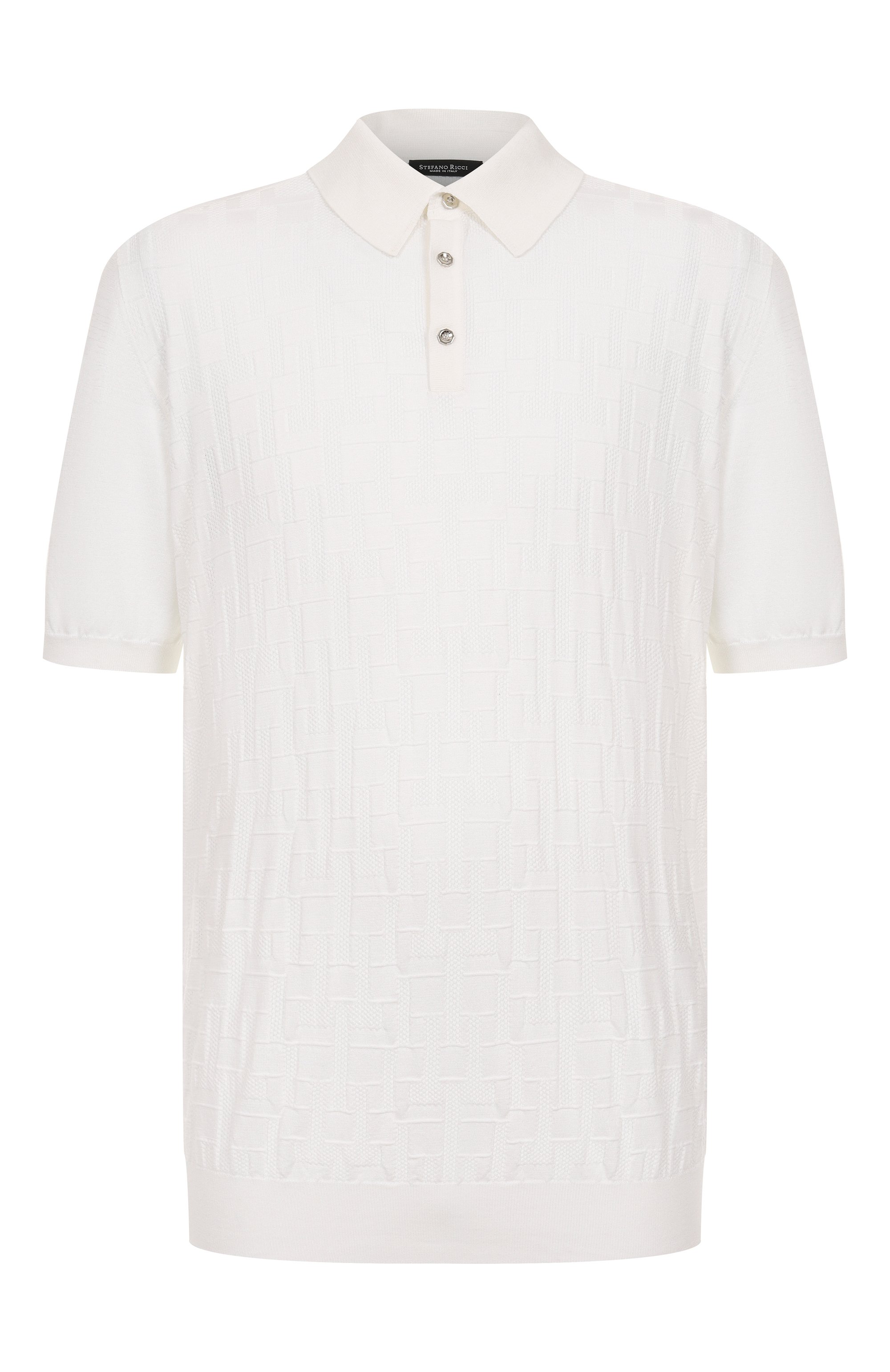 Поло из хлопка и шелка STEFANO RICCI кремового цвета по цене 130000 руб., арт. K818098P13/F25279, фото 1 Поло из хлопка и шелка STEFANO RICCI, арт. K818098P13/F25279, фото 1