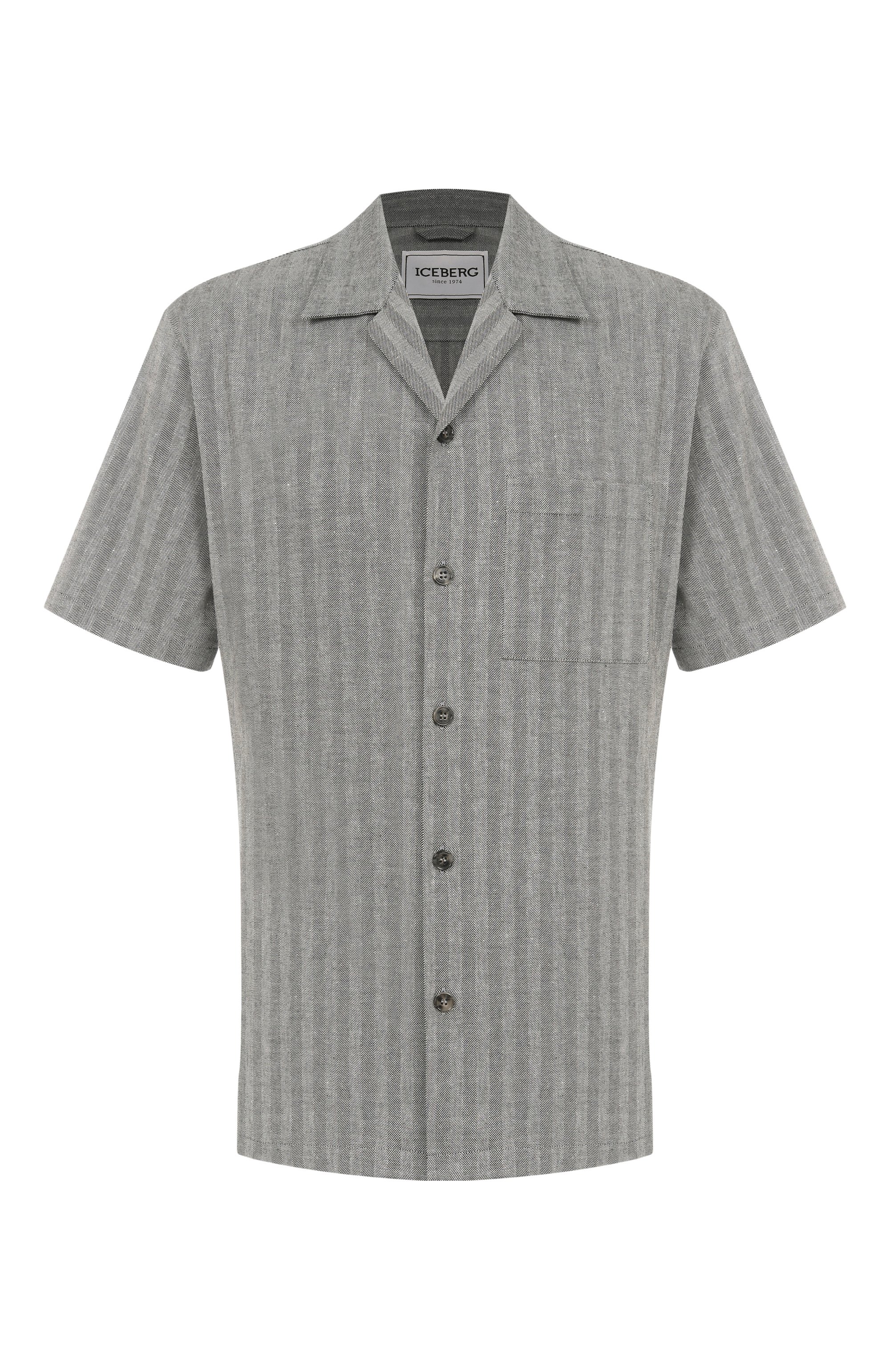 Рубашка из хлопка и льна ICEBERG, арт. G080/0140, фото 1
