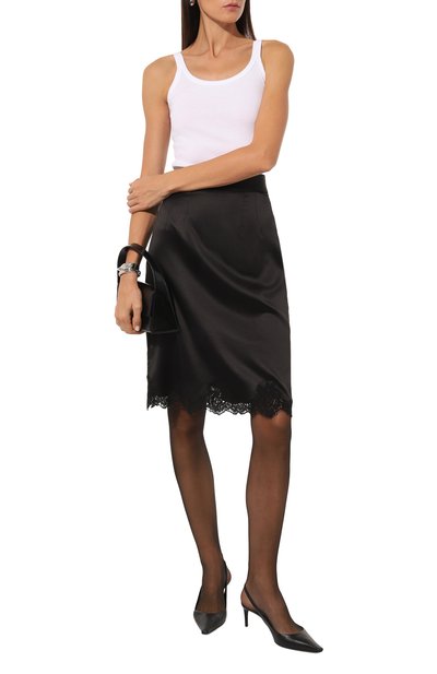 Юбка из шелка и хлопка DOLCE & GABBANA, арт. F4CPPT/FURAG, фото 2