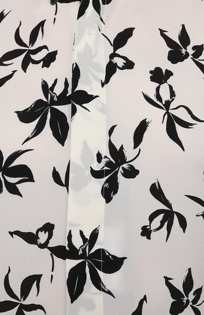 Шелковая рубашка SAINT LAURENT черно-белого цвета по цене 96050 руб., арт. 646850/Y2C16, фото 5 Шелковая рубашка SAINT LAURENT, арт. 646850/Y2C16, фото 5