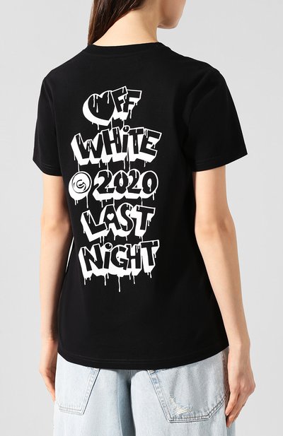 Хлопковая футболка OFF-WHITE, арт. 0WAA049F19B070661001, фото 4
