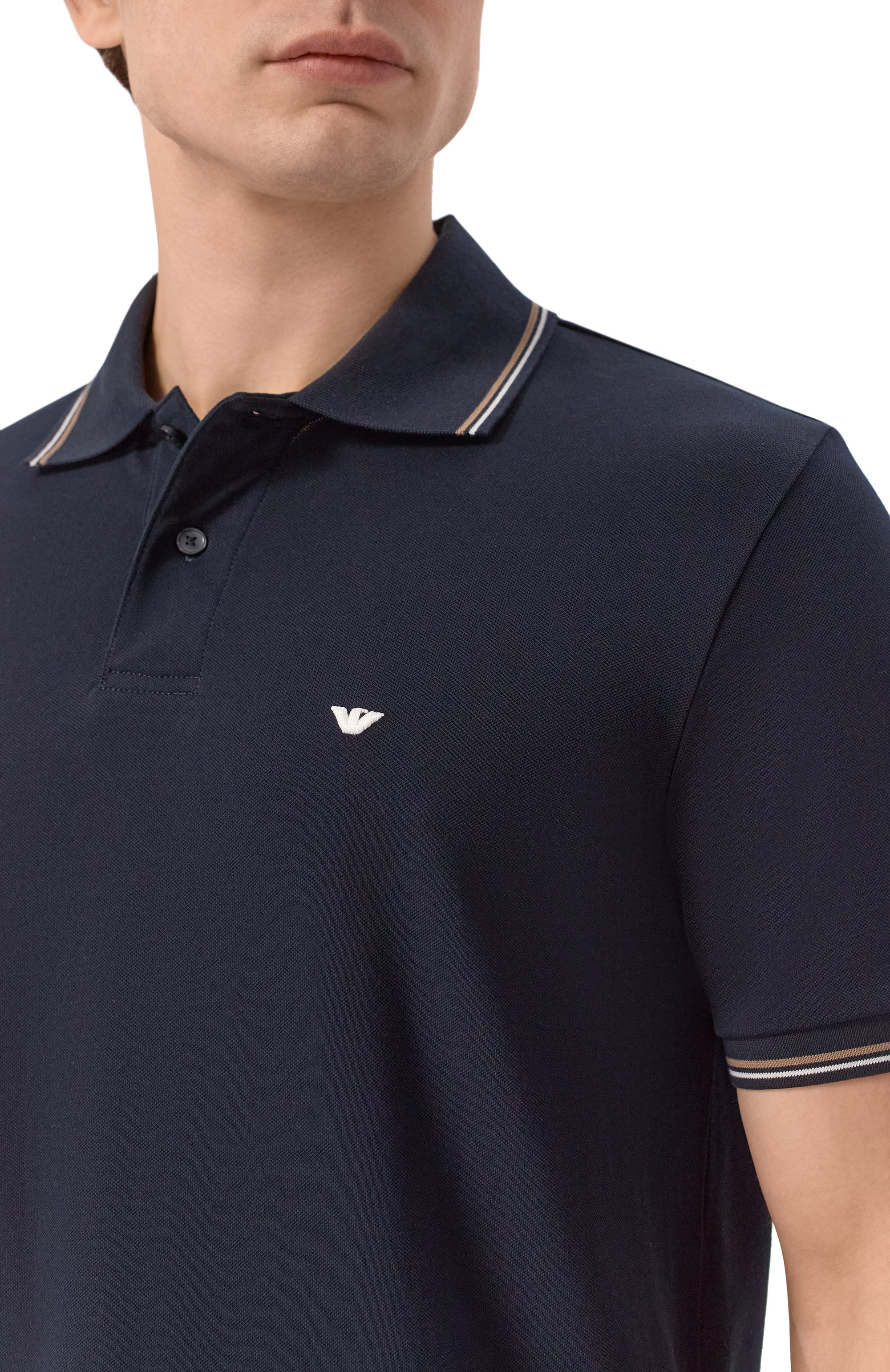 Хлопковое поло EMPORIO ARMANI, арт. EM004606/AF23090, фото 5