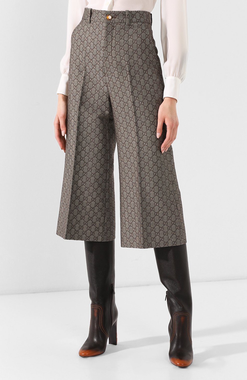 Брюки из смеси хлопка и шерсти GUCCI, арт. 519349/ZAAB2, фото 3