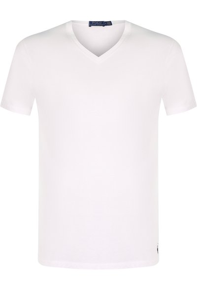 Хлопковая футболка с v-образным вырезом POLO RALPH LAUREN, арт. 710645340, фото 1
