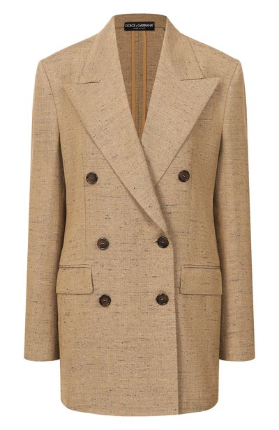 Женский жакет из вискозы и льна DOLCE & GABBANA, арт. F29YFT/HUMWC