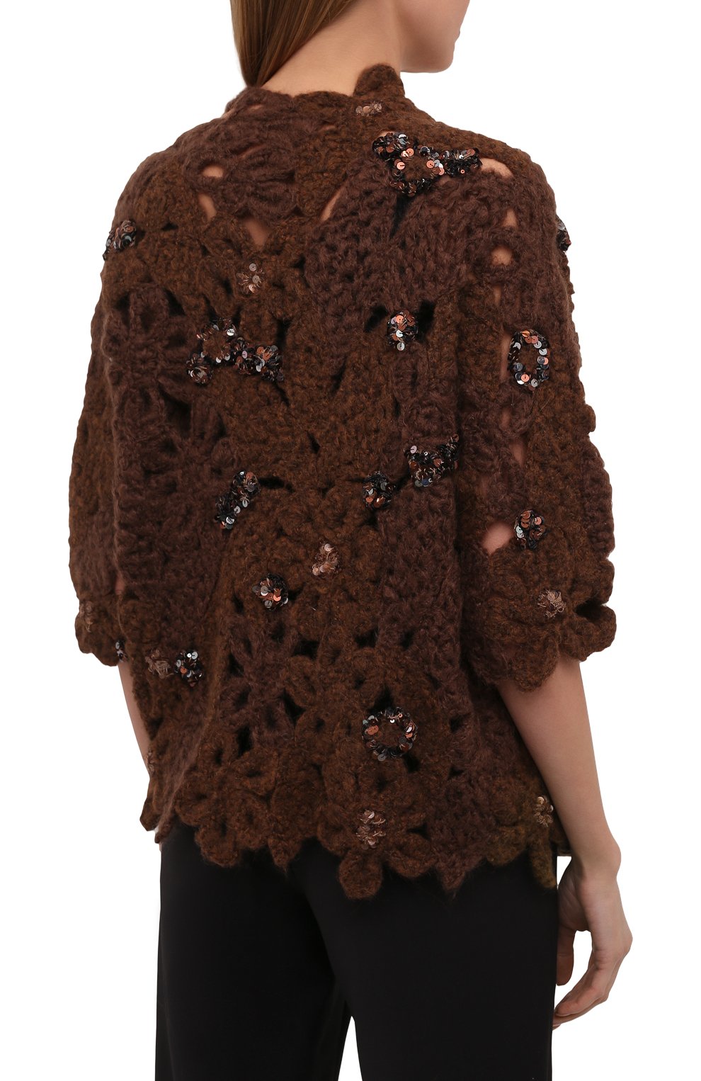 Шерстяной кардиган BRUNELLO CUCINELLI коричневого цвета по цене 827500 руб., арт. MAB600706, фото 4 Шерстяной кардиган BRUNELLO CUCINELLI, арт. MAB600706, фото 4