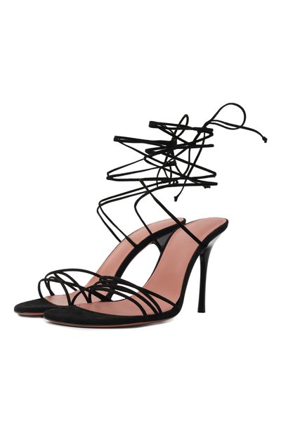 Женские замшевые босоножки lori 95 AMINA MUADDI, арт. L0RI LACE UP 95