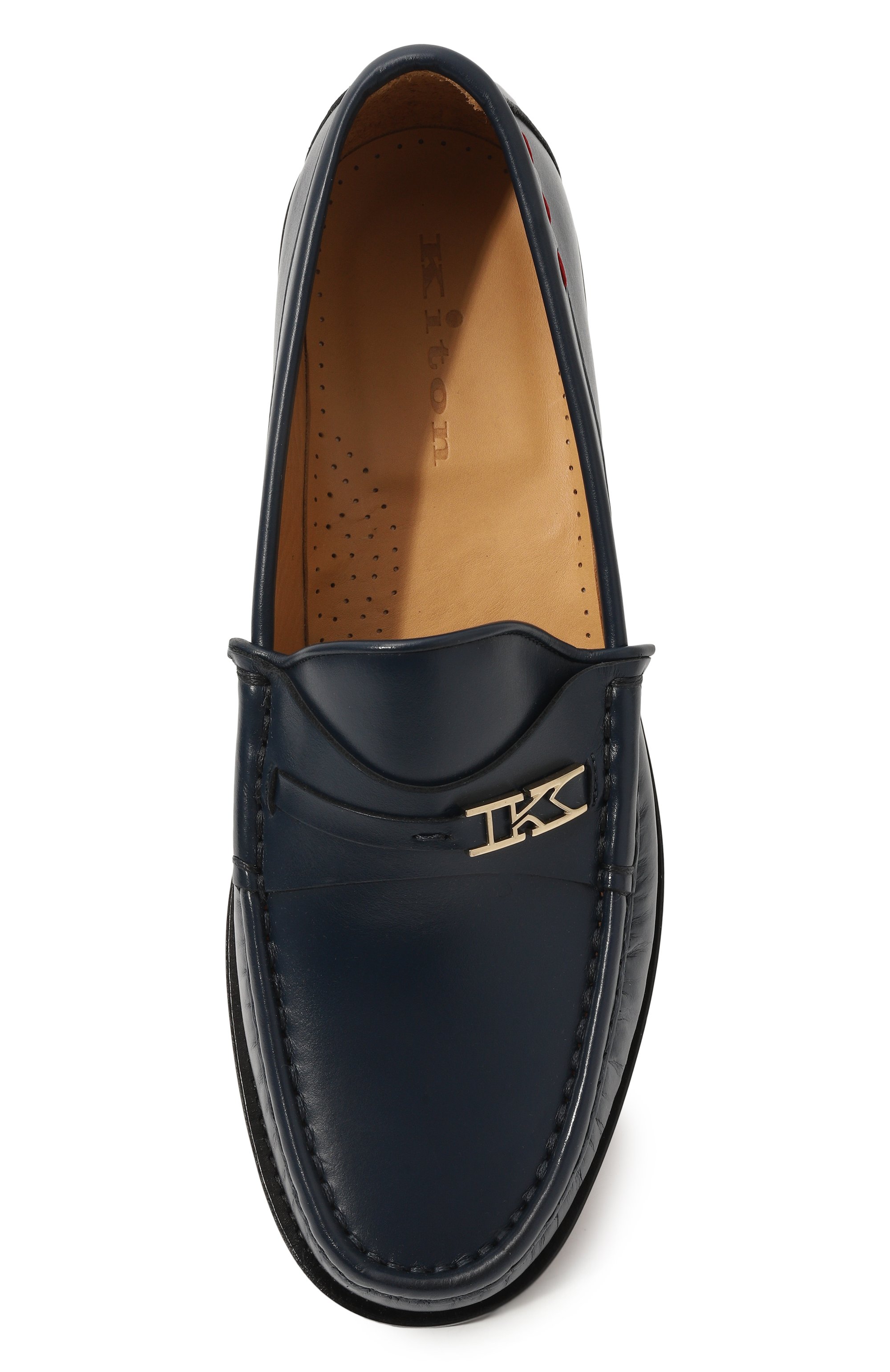 Кожаные лоферы KITON, арт. USSA063N00986, фото 6