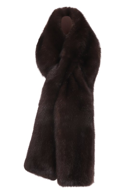 Меховой шарф из соболя MVST MSC-01 Коричневый MSC-01
