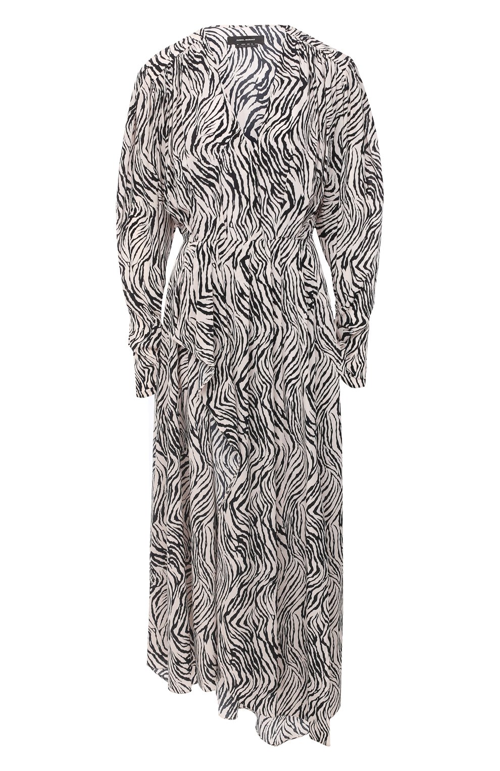 Шелковое платье ISABEL MARANT черно-белого цвета по цене 179000 руб., арт. R01783-20A026I/BLAINEA, фото 1 Шелковое платье ISABEL MARANT, арт. R01783-20A026I/BLAINEA, фото 1