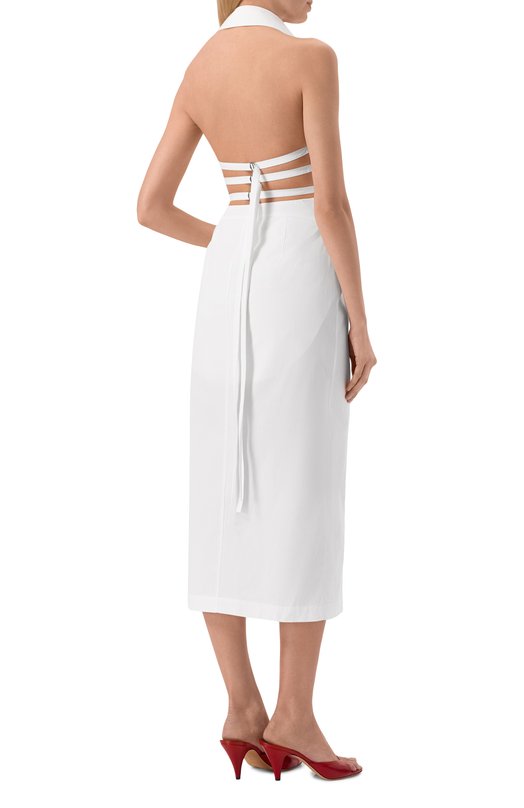 Хлопковое платье Blumarine 2A817A Белый  2A817A Фото 3