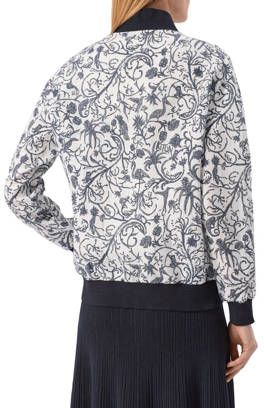 Льняной бомбер Kiton D61463H08903 Белый  D61463H08903 Фото 4