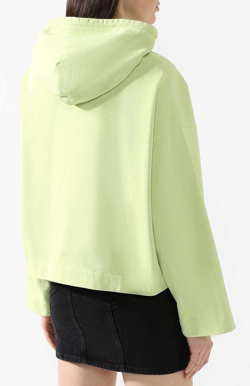 Хлопковое худи ACNE STUDIOS зеленого цвета по цене 19600 руб., арт. AI0019, фото 4 Хлопковое худи ACNE STUDIOS, арт. AI0019, фото 4