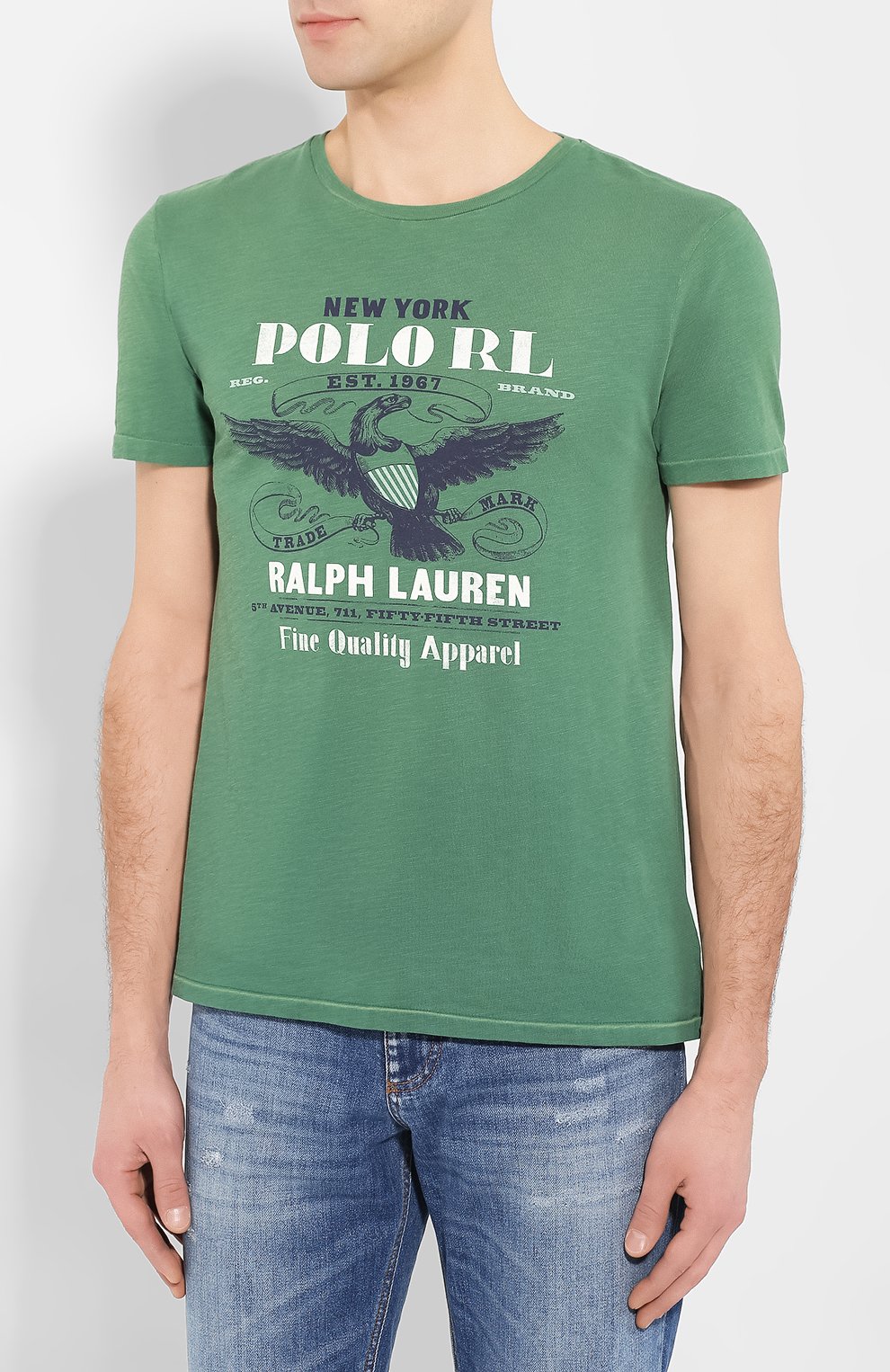 Хлопковая футболка POLO RALPH LAUREN, арт. 710791583, фото 3