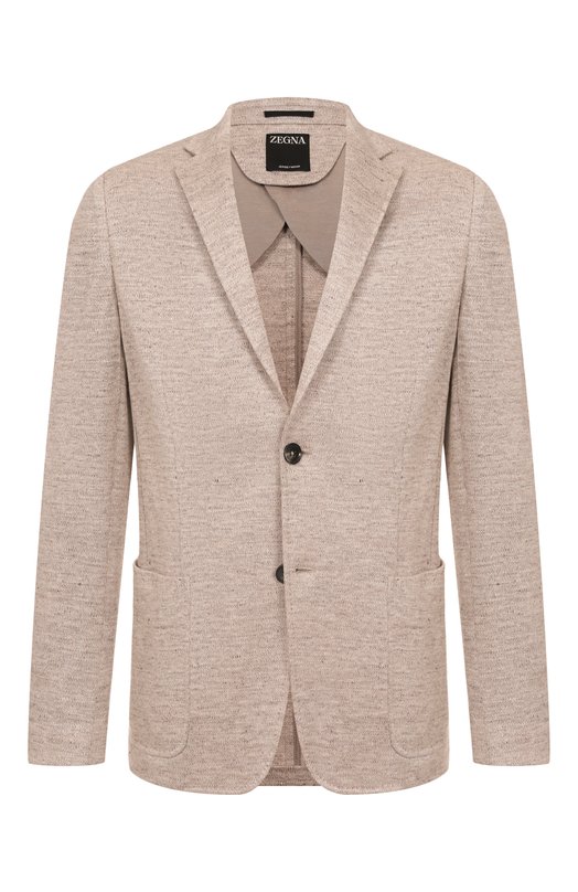 Льняной пиджак Zegna SUF/UDC70A7 Бежевый SUF/UDC70A7