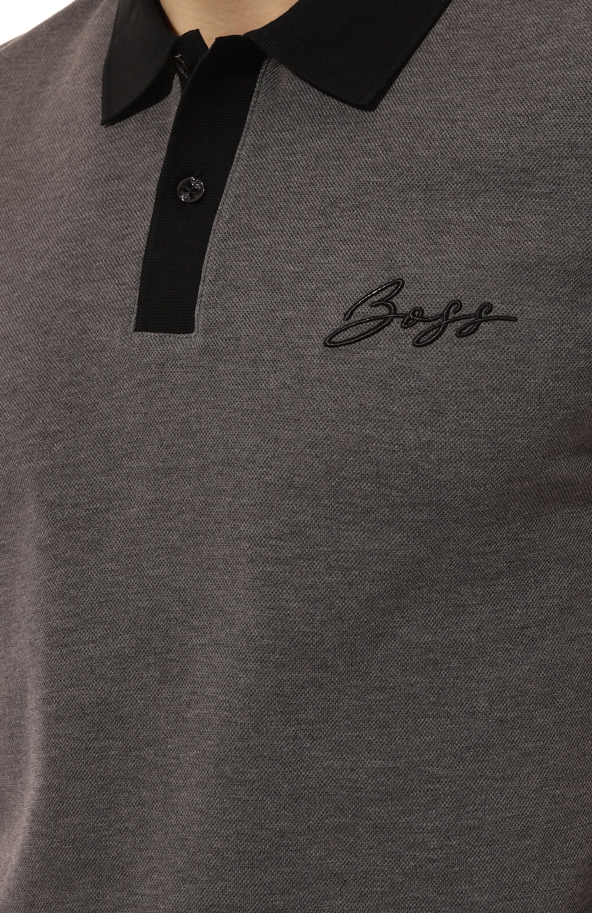 Хлопковое поло BOSS, арт. 50531402, фото 5